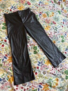 Zara Black Faux Leather Pants